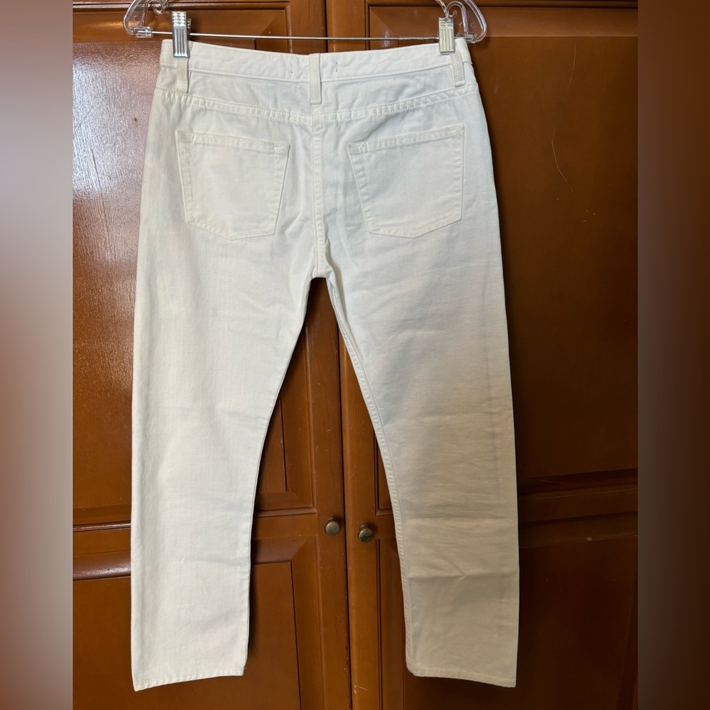 $550 The Row Ashland White Mid-Rise Straight Denim Jeans 0 NWT - Picture 4 of 15